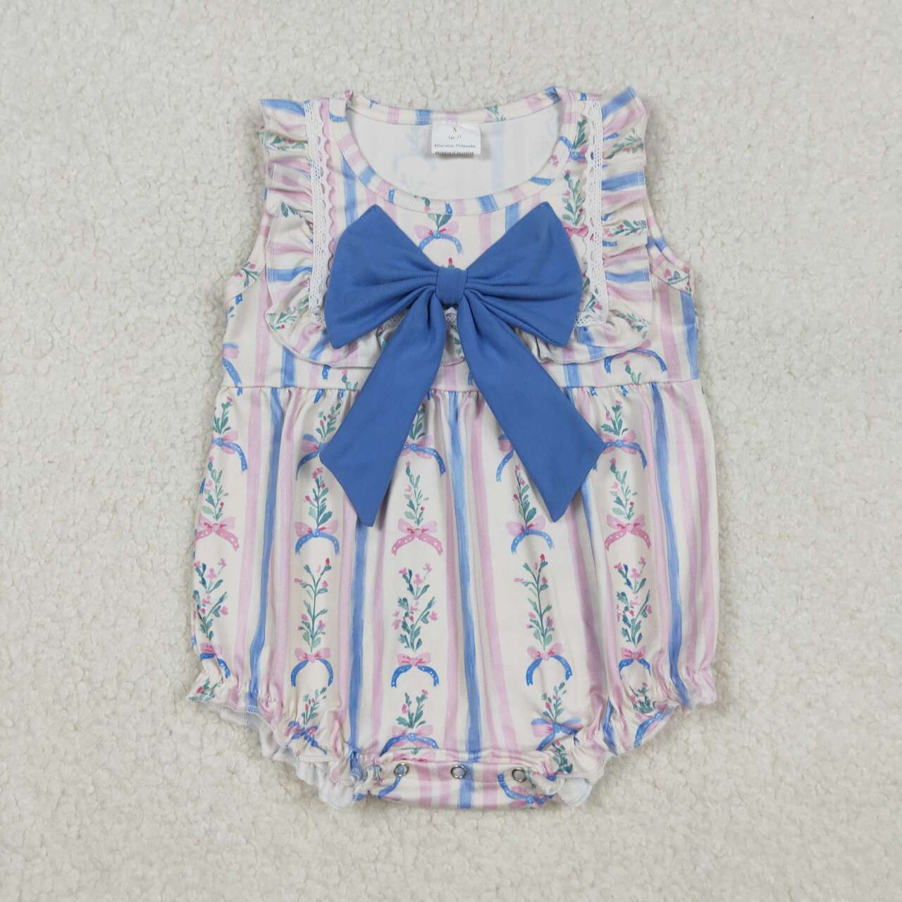 floral Bow sleeveless sleeve Baby Romper SR3045