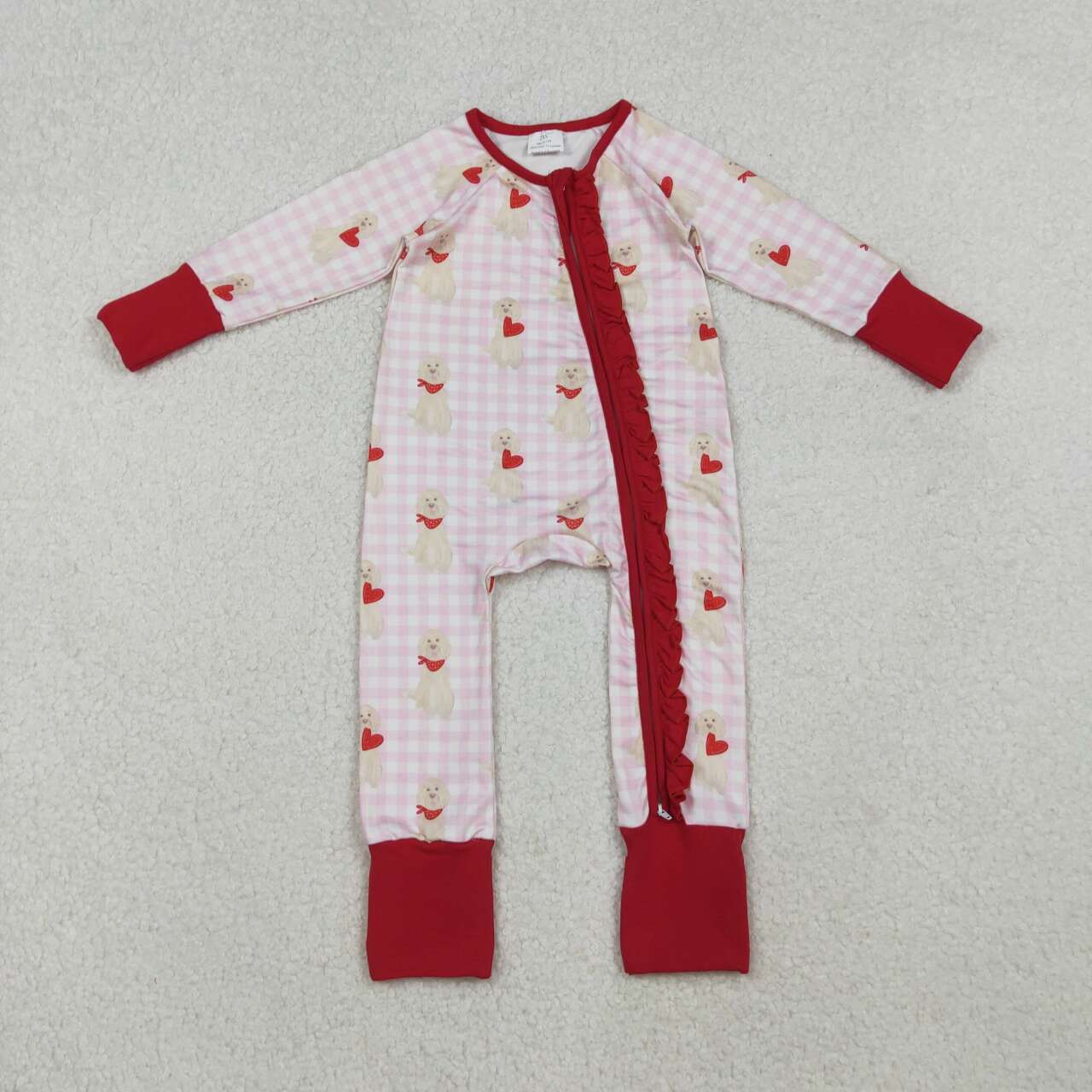 Valentine's Day Hearts long sleeve Baby Romper LR2681