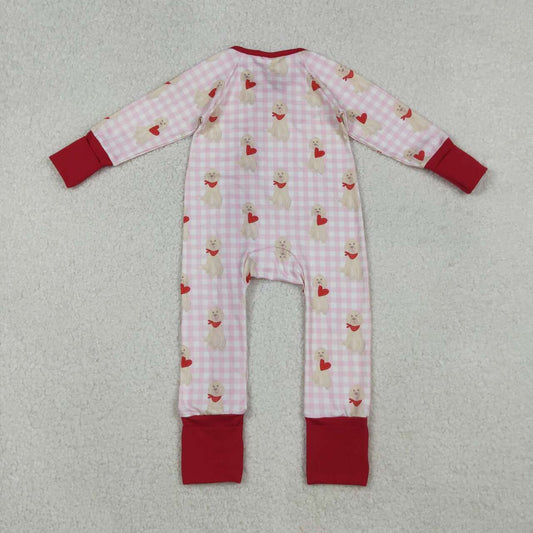 Valentine's Day Hearts long sleeve Baby Romper LR2681