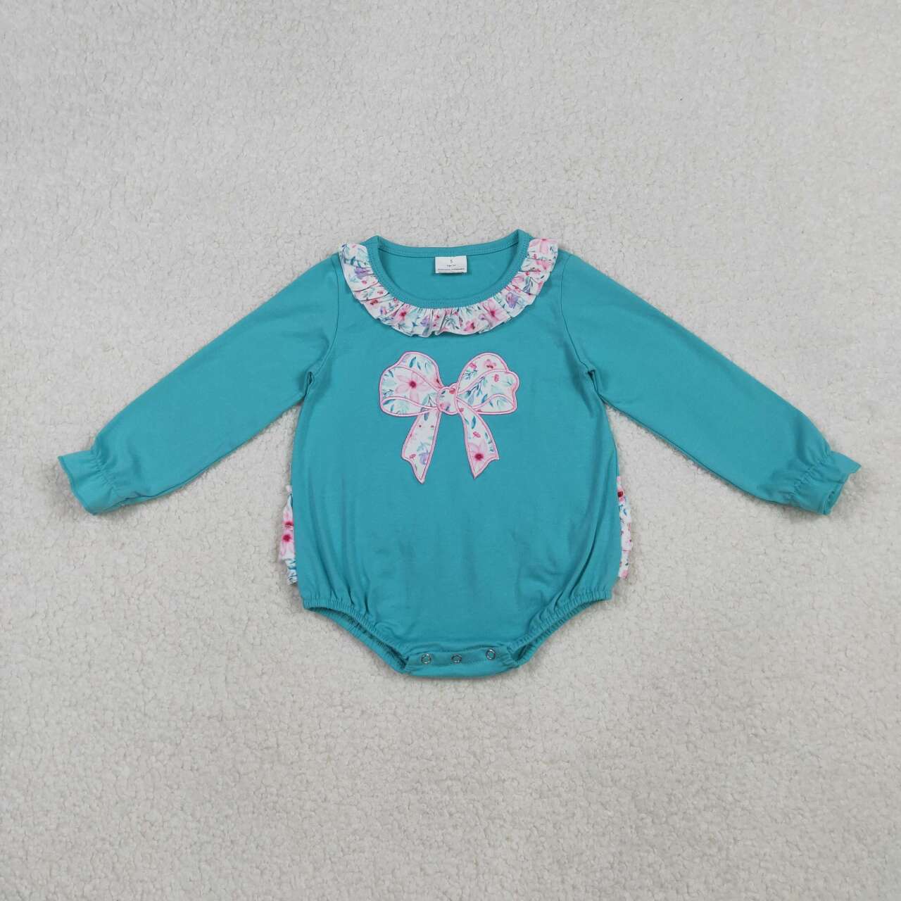 Christmas embroidery Bow baby Romper LR2432