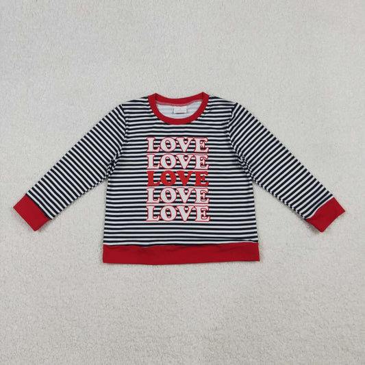 Valentine's Day Love Stripe long sleeve Shirt GT1237