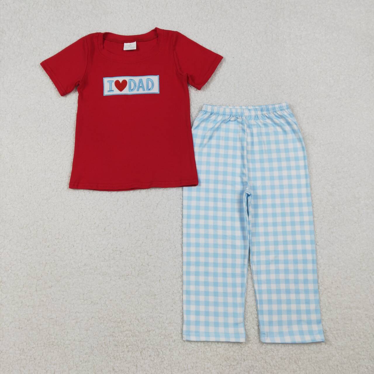 embroidery i love dad Boys set BSPO0589