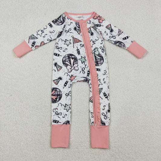 Happy New Years long sleeve Baby Romper LR2571