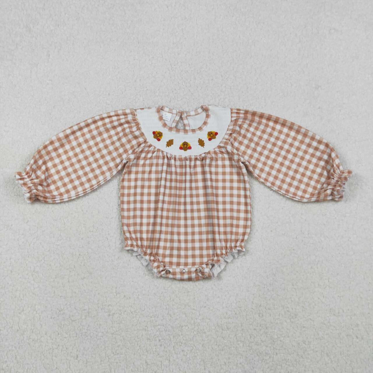 Thanksgiving Smock  turkey baby romper LR2205