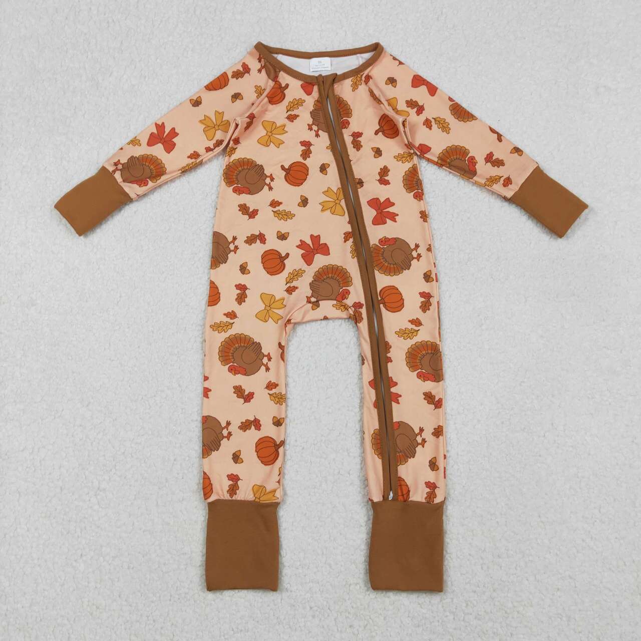 Thanksgiving turkey long sleeve Baby Romper LR26789