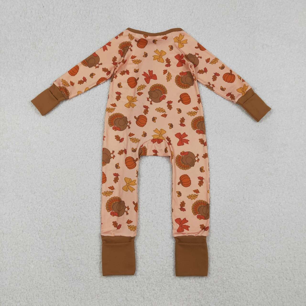 Thanksgiving turkey long sleeve Baby Romper LR26789
