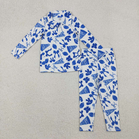 athletic Football Blue Go Team girls set