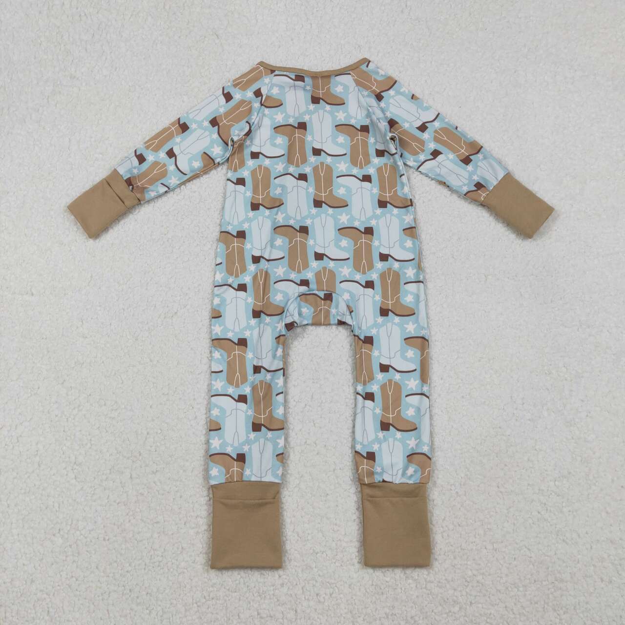 western Boot long sleeve Baby Romper LR2734