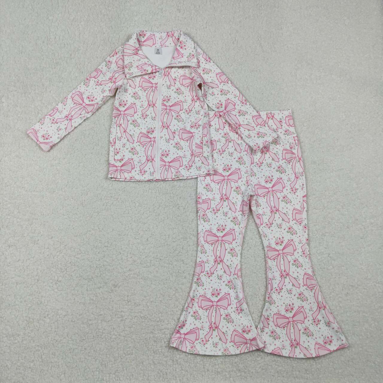 floral Pink Bow sports Girls Set