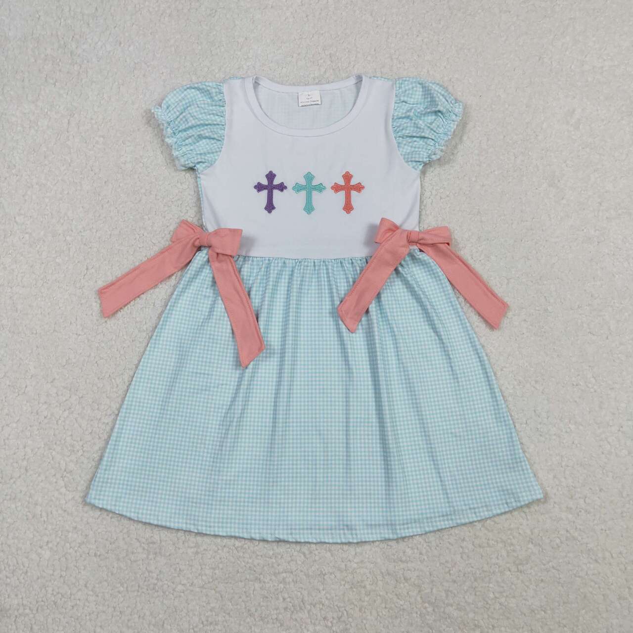 embroidered cross Girls Dress GSD2807