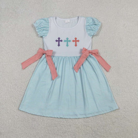 embroidered cross Girls Dress GSD2807