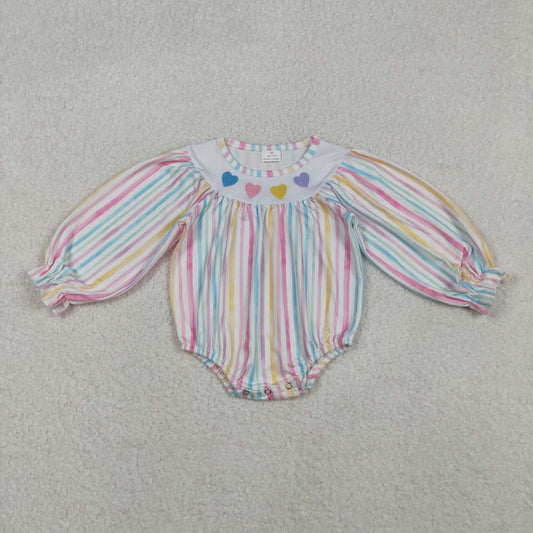 Valentine's Day embroidery heart baby Romper LR2695