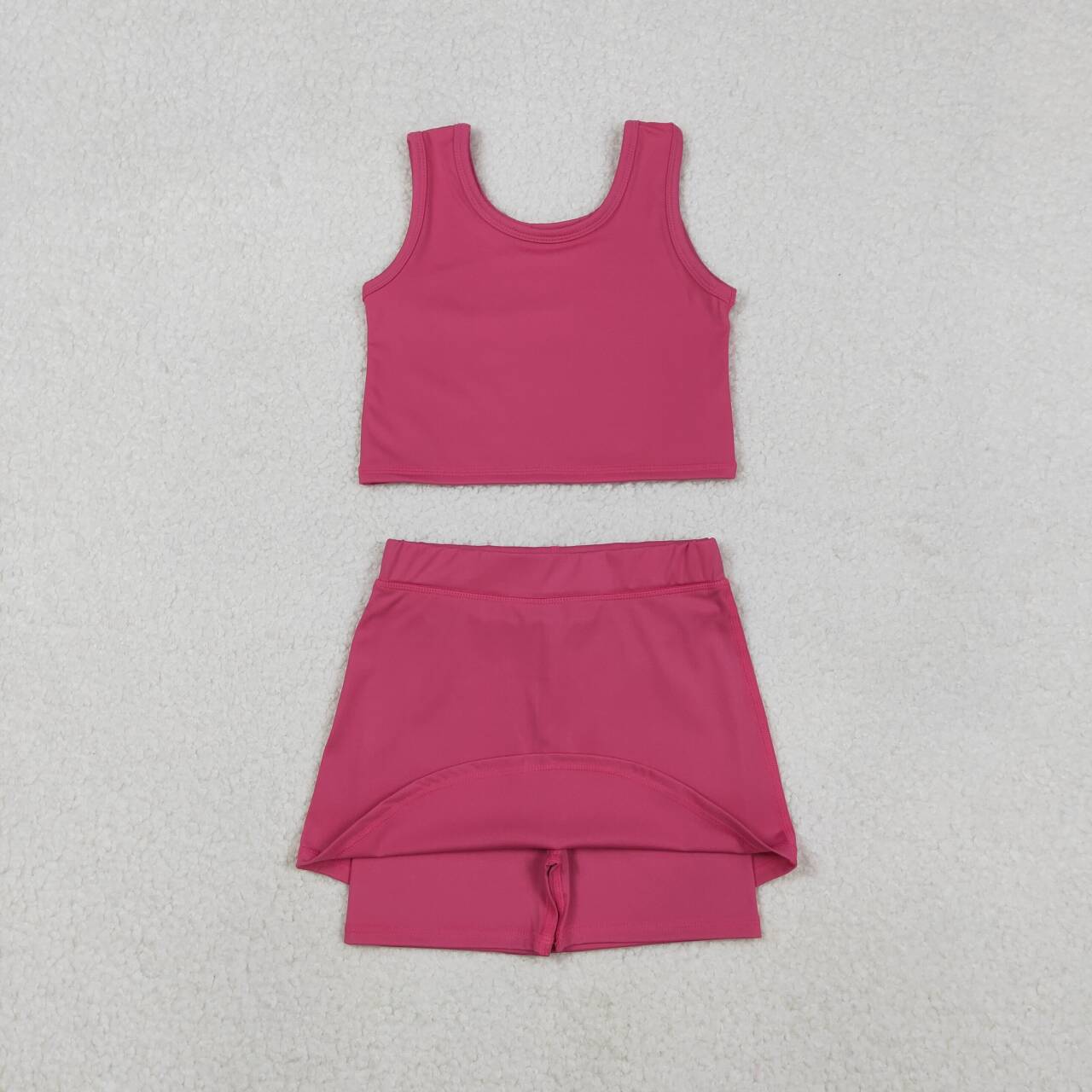 Hot Pink sleeveless yoga sports Girls Set GSD2657
