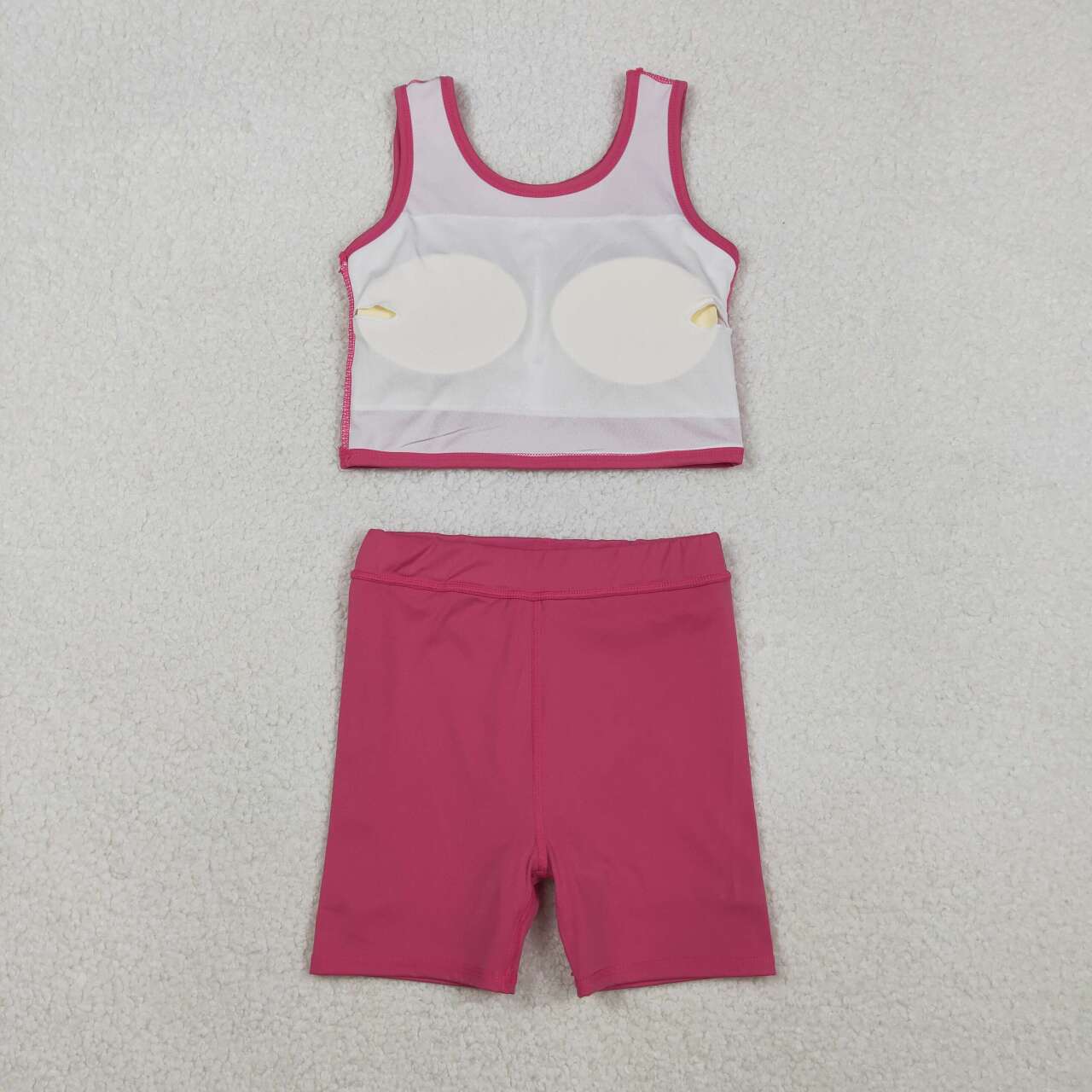 Hot Pink sleeveless yoga sports Girls Set GSD2657