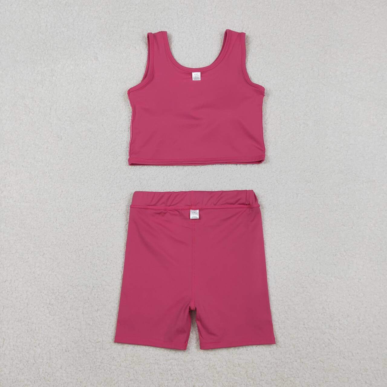 Hot Pink sleeveless yoga sports Girls Set GSD2657