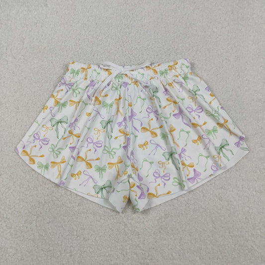 Adult Bow Print yoga Short SS0679