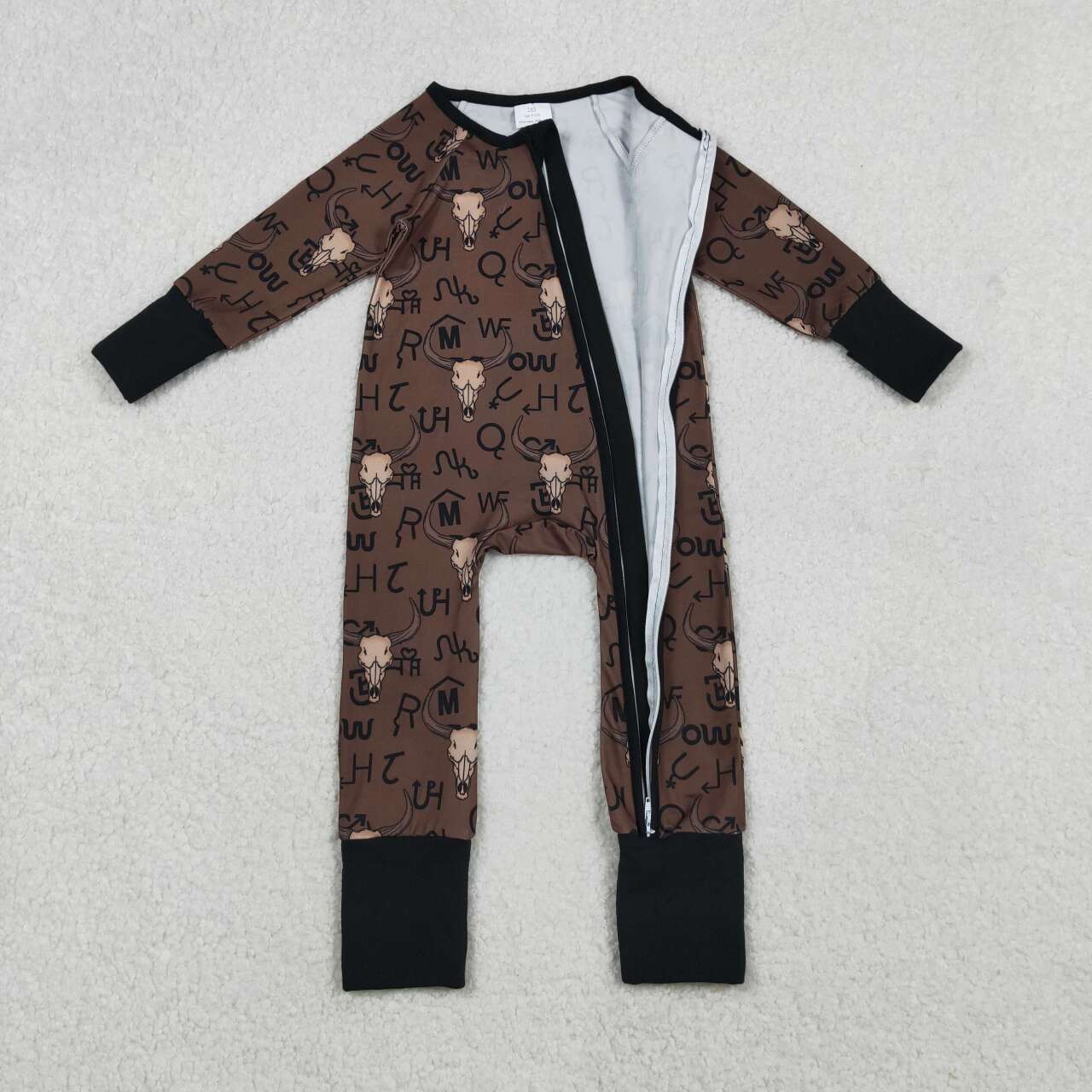 western COW long sleeve Baby Romper LR2591