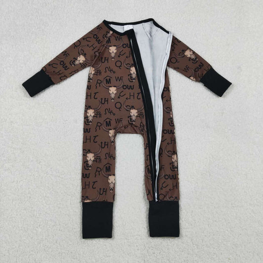 western COW long sleeve Baby Romper LR2591