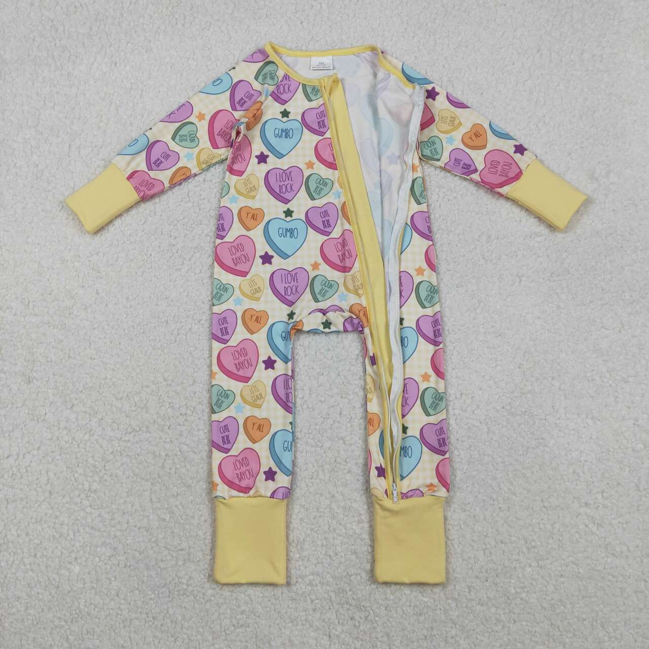 Valentine's Day Hearts long sleeve Baby Romper LR2778