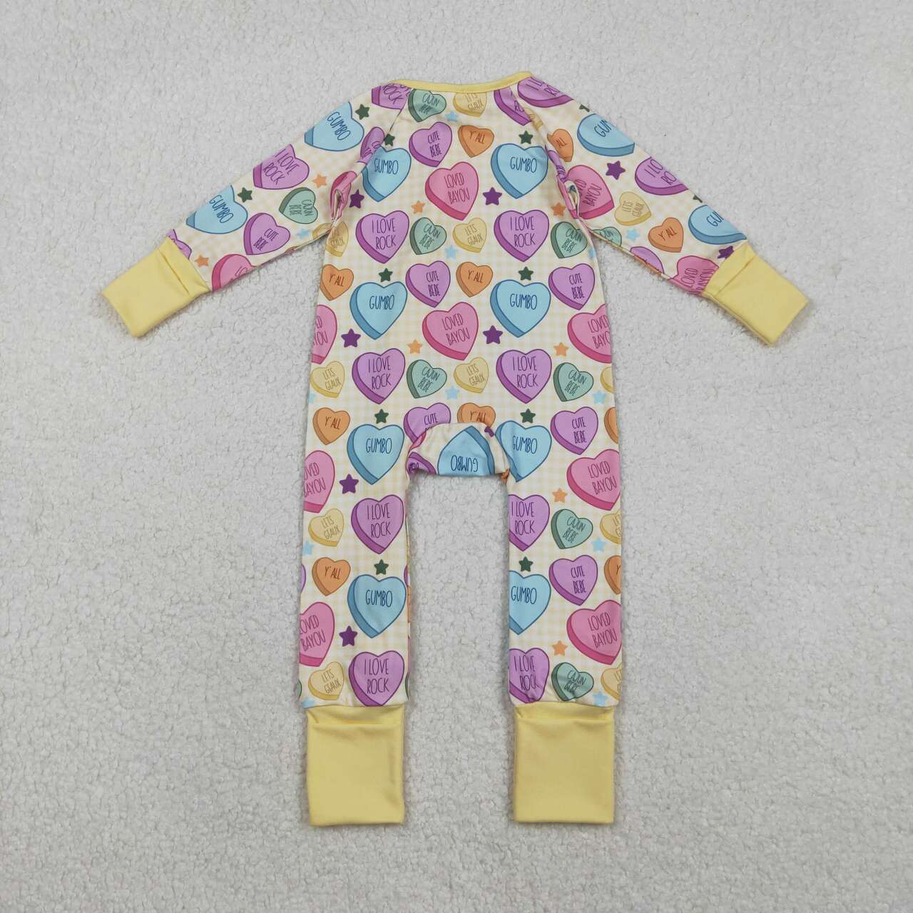 Valentine's Day Hearts long sleeve Baby Romper LR2778