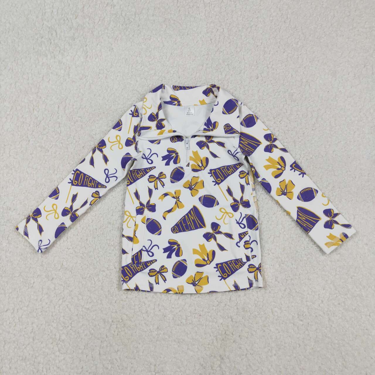 Football yoga purple gold coat tops GT1226