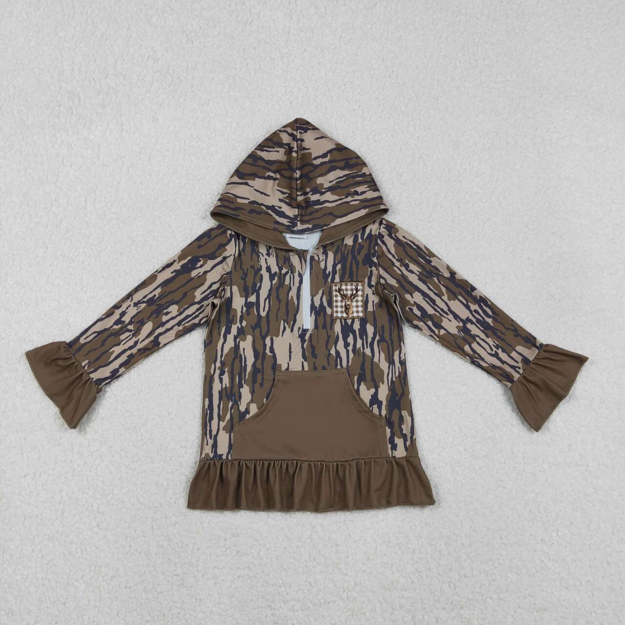 Camo embroidery Deer Long Sleeve hoodies GT1135