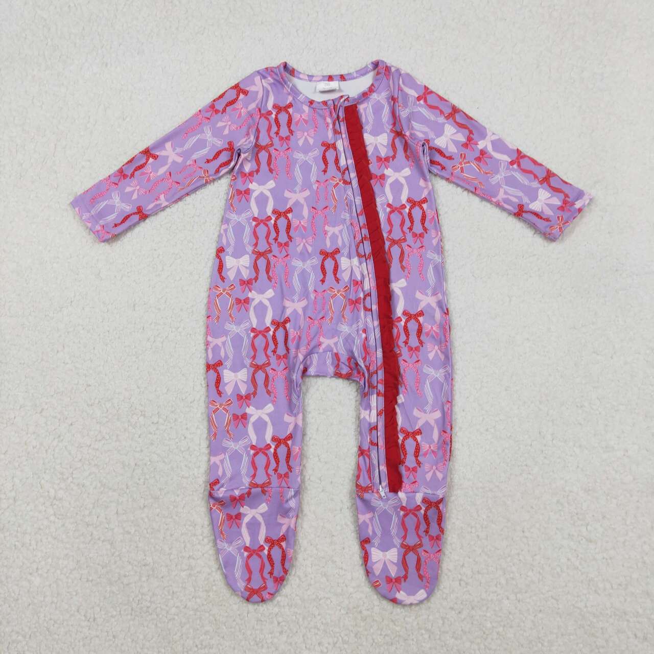 Hot Pink long sleeve Baby Romper LR2610