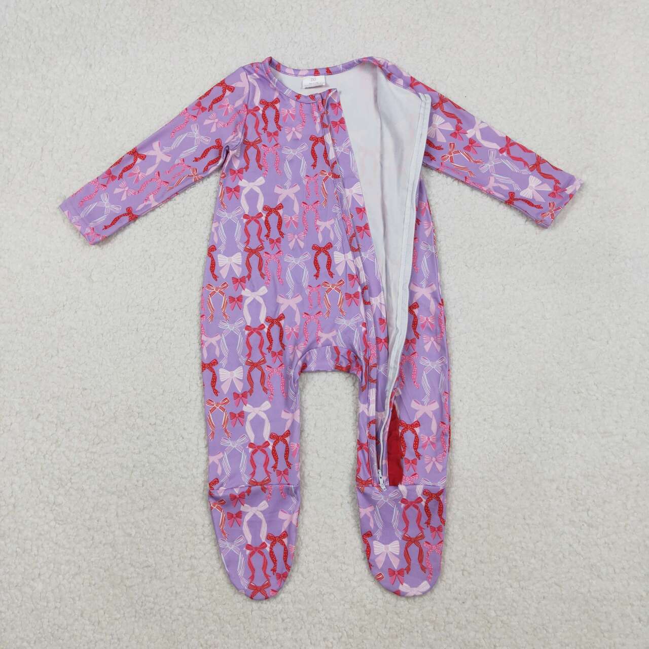 Hot Pink long sleeve Baby Romper LR2610