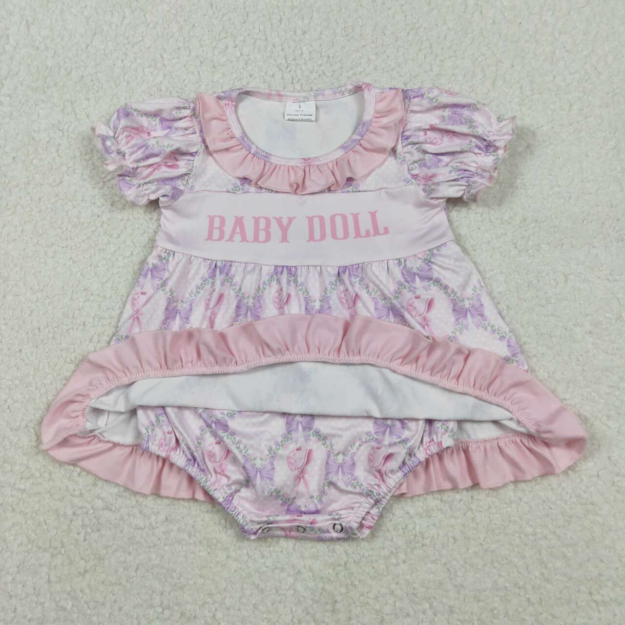 Pink floral DADY baby Romper SR3291
