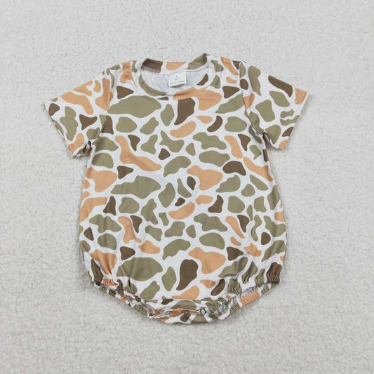Green Camo Short Sleeve Baby Romper SR3452