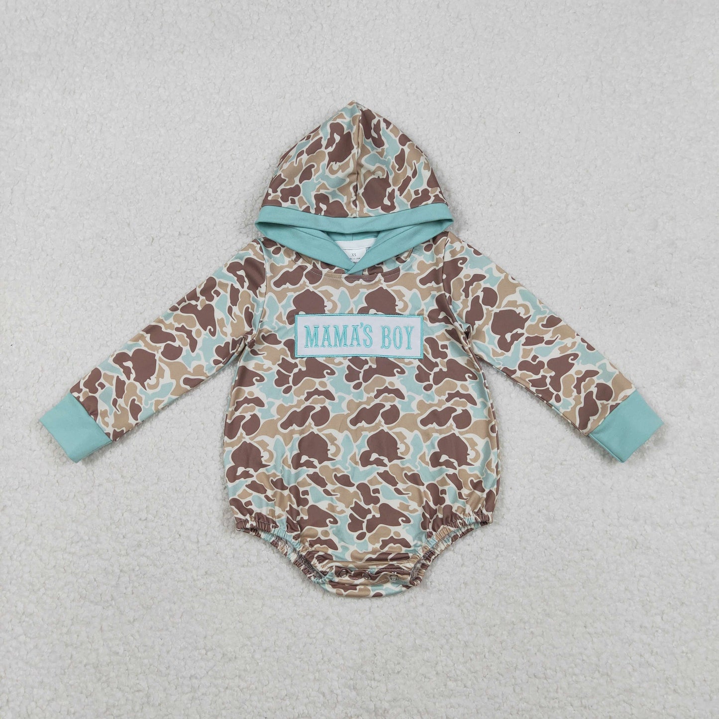 Camo MAMA's boy  Long Sleeve Baby Romper LR2795