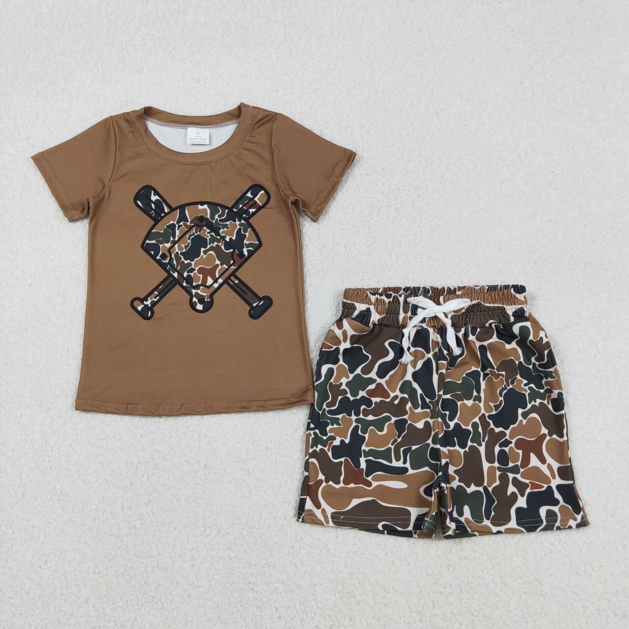 brown Camo Short sleeve Boy Set
