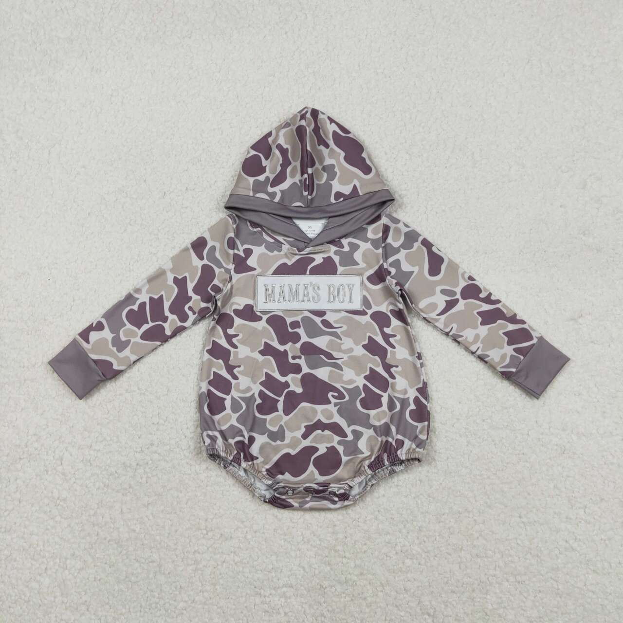 Camo MAMA's boy  Long Sleeve Baby Romper LR2792