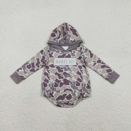 Camo MAMA's boy  Long Sleeve Baby Romper LR2792