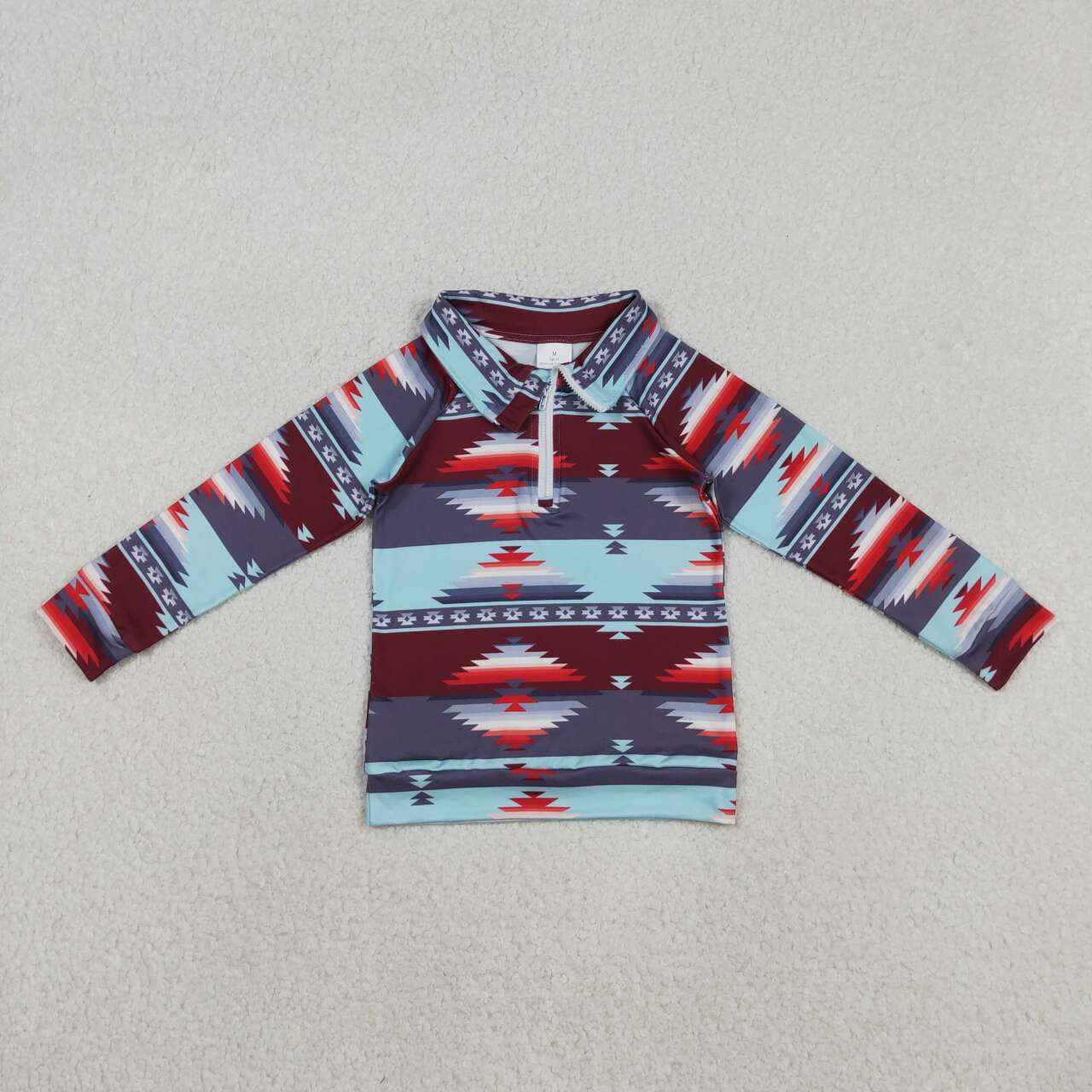 western Print Long Sleeve Pullover BT1467