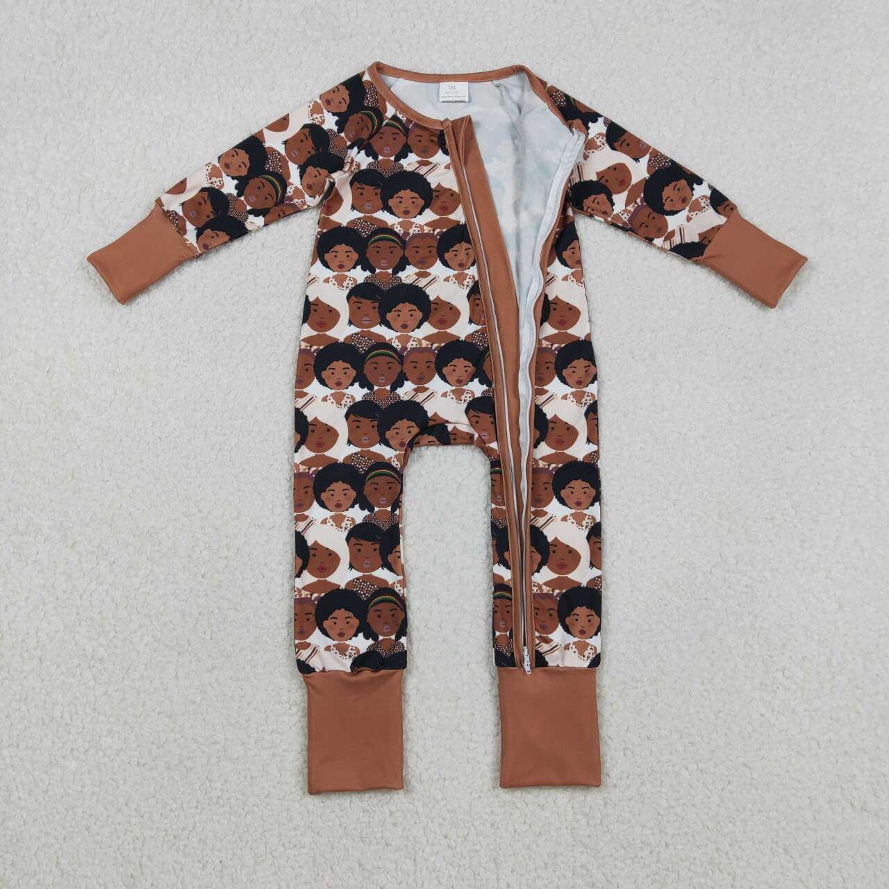 Cartoon full zip long sleeve Baby Romper LR2748