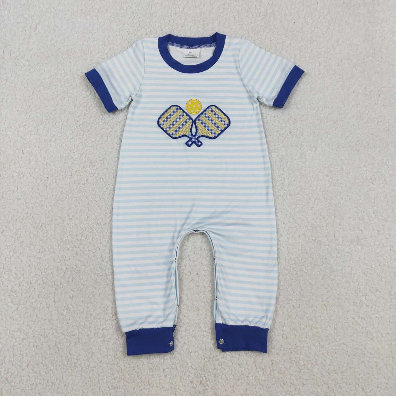 racket embroidered Short sleeve baby Romper SR3331