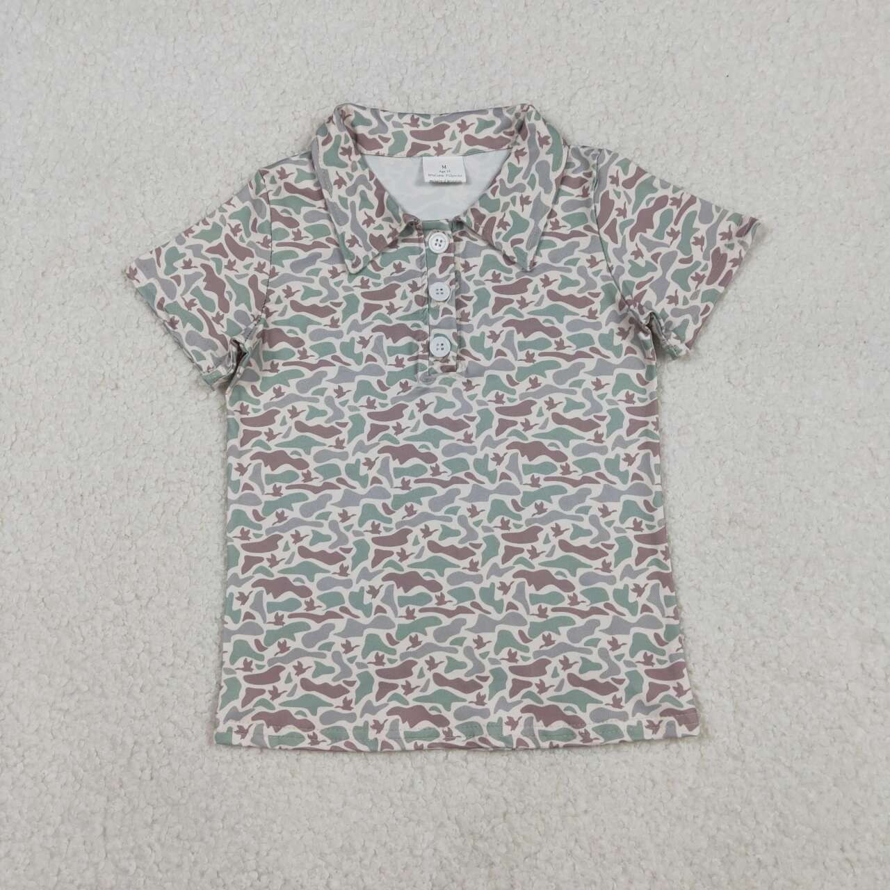 dinosaur camouflage Button Top BT1354