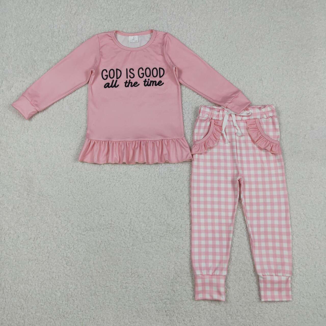 Pink GOD IS GOOD ALL the time Girls Set GLP3038