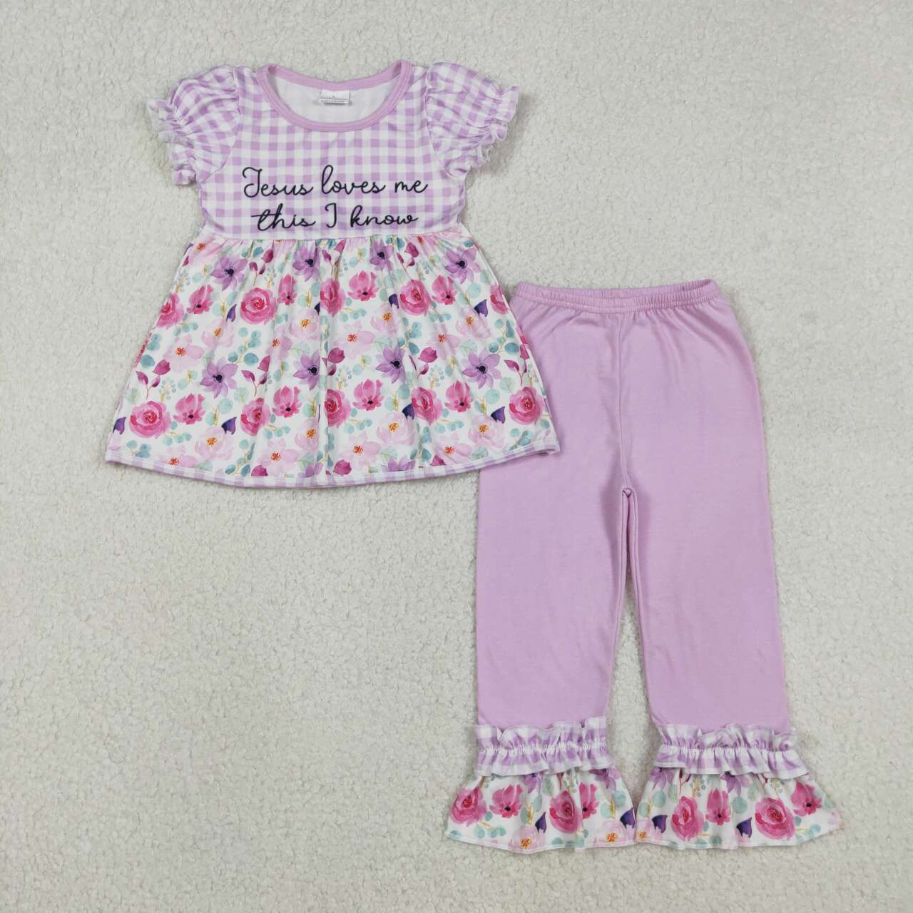 Purple floral Girls Set GSPO2129