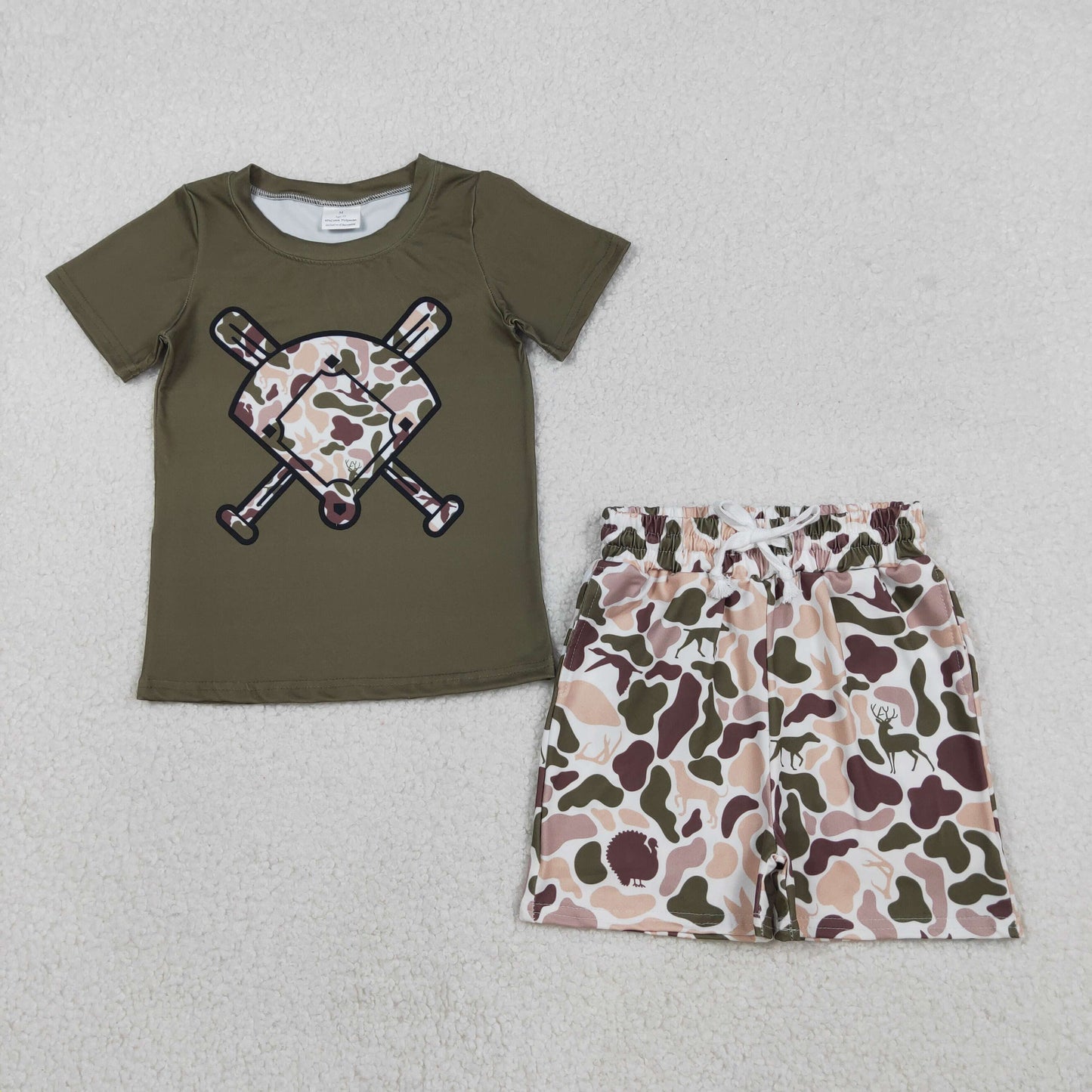 Green Camo Short boy Set