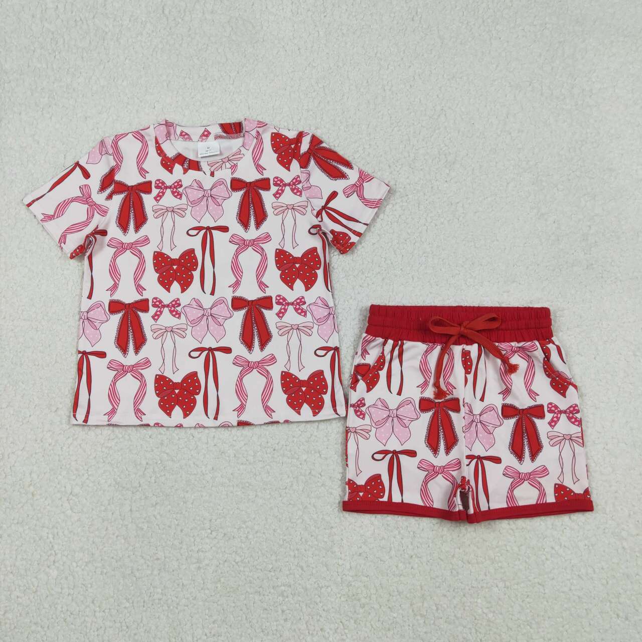 Summer Red Bow Girls Suit Set GSSO2737