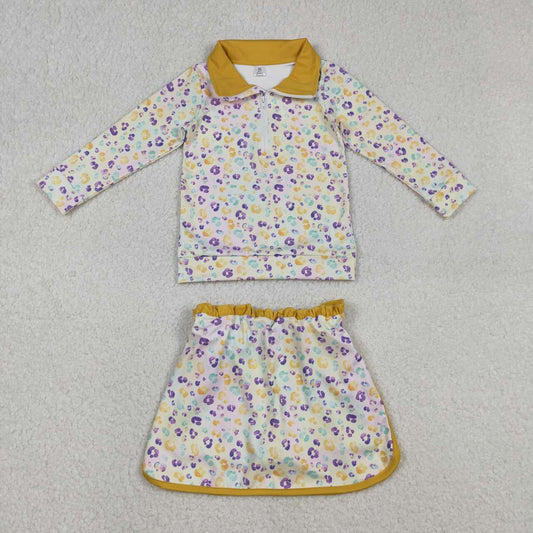 Mardi Gras Camo athletic Girls Skort GLD1365