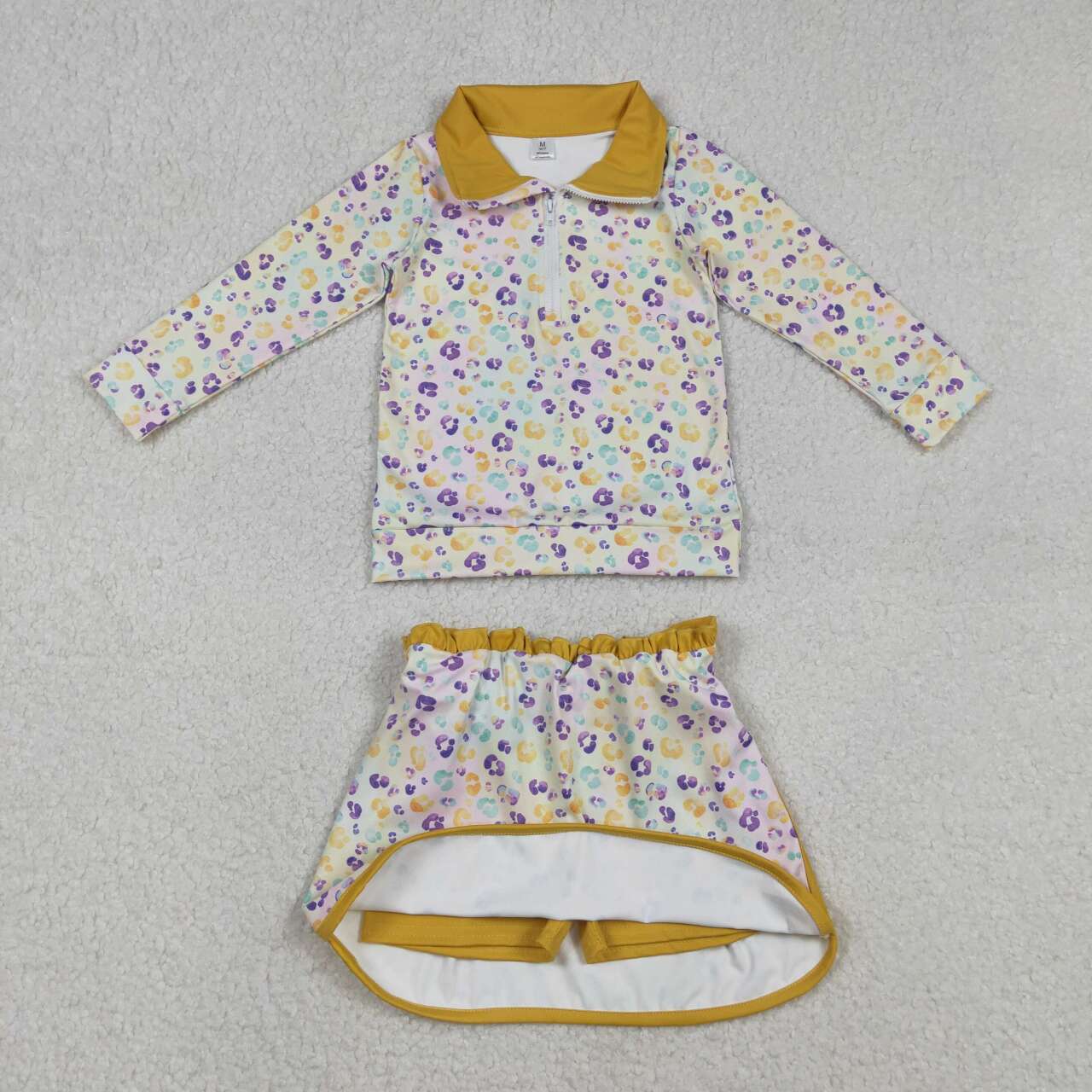 Mardi Gras Camo athletic Girls Skort GLD1365