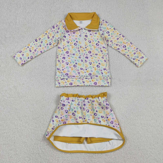 Mardi Gras Camo athletic Girls Skort GLD1365