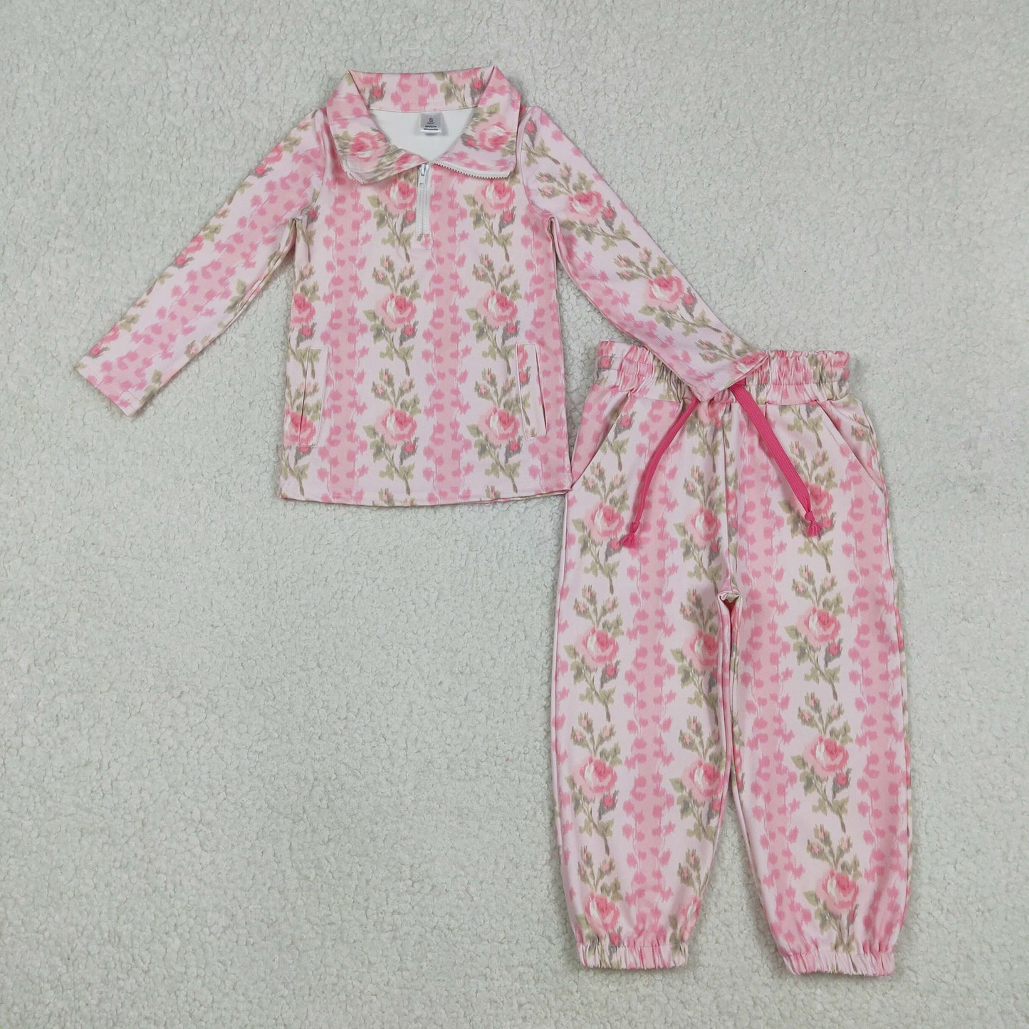 Pink floral yoga sports Girls Set GLP2940