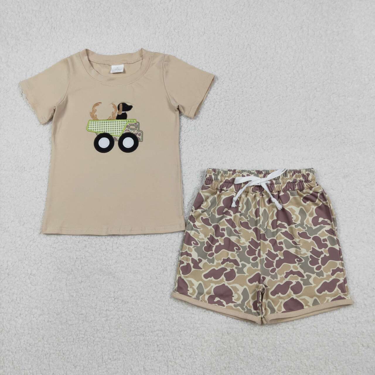 Camo Embroidered Dog Boy set BSSO1576