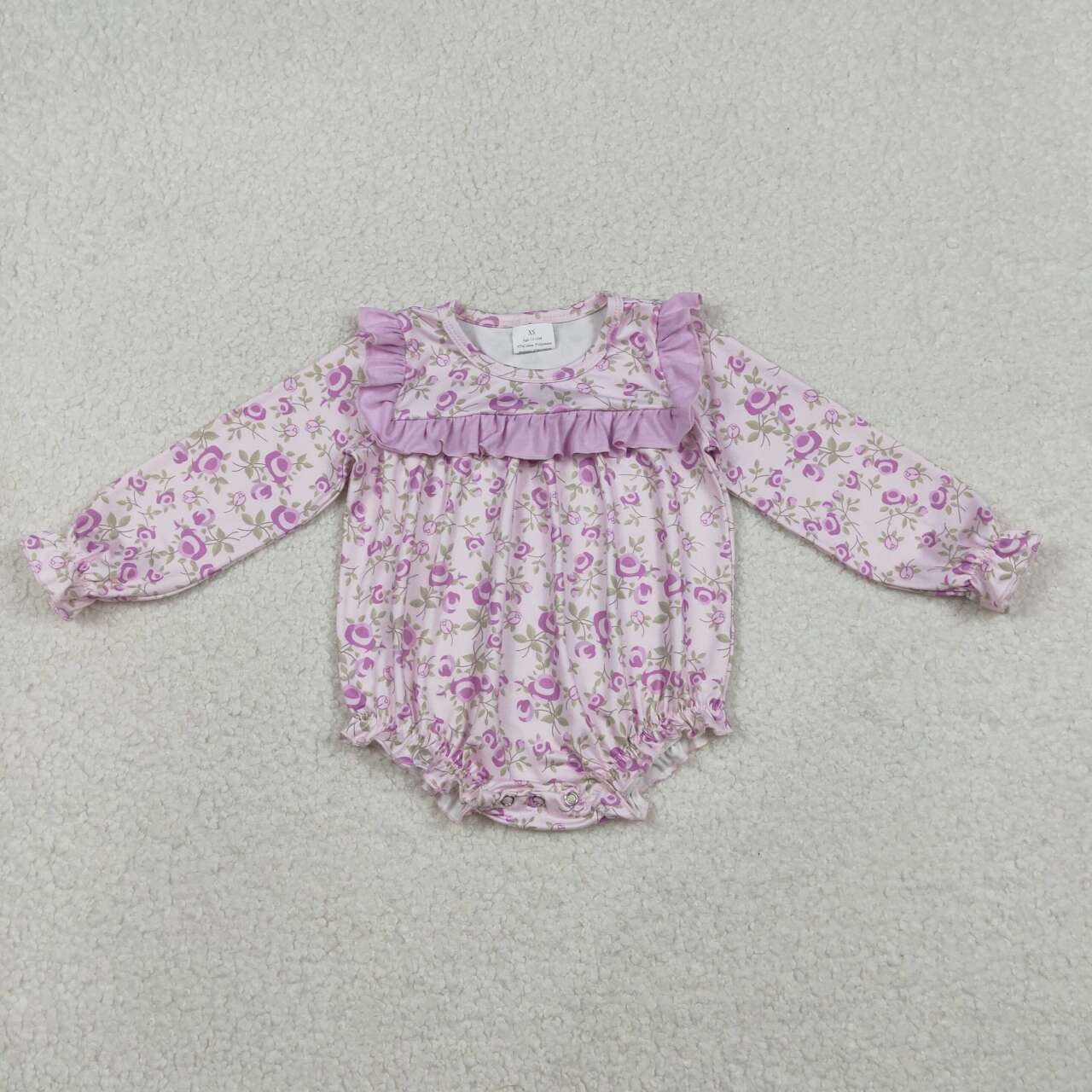 purple floral baby Romper LR2624