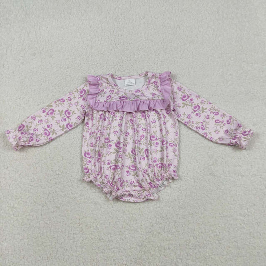 purple floral baby Romper LR2624