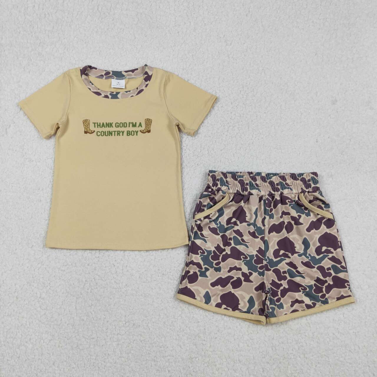 Camo thank god i'm a country boy outfits  BSSO1577